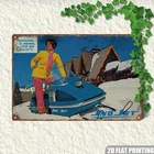 A Vintage Snowmobile Tin Metal Signs Home Décor Measuring , Perfect for Rustic