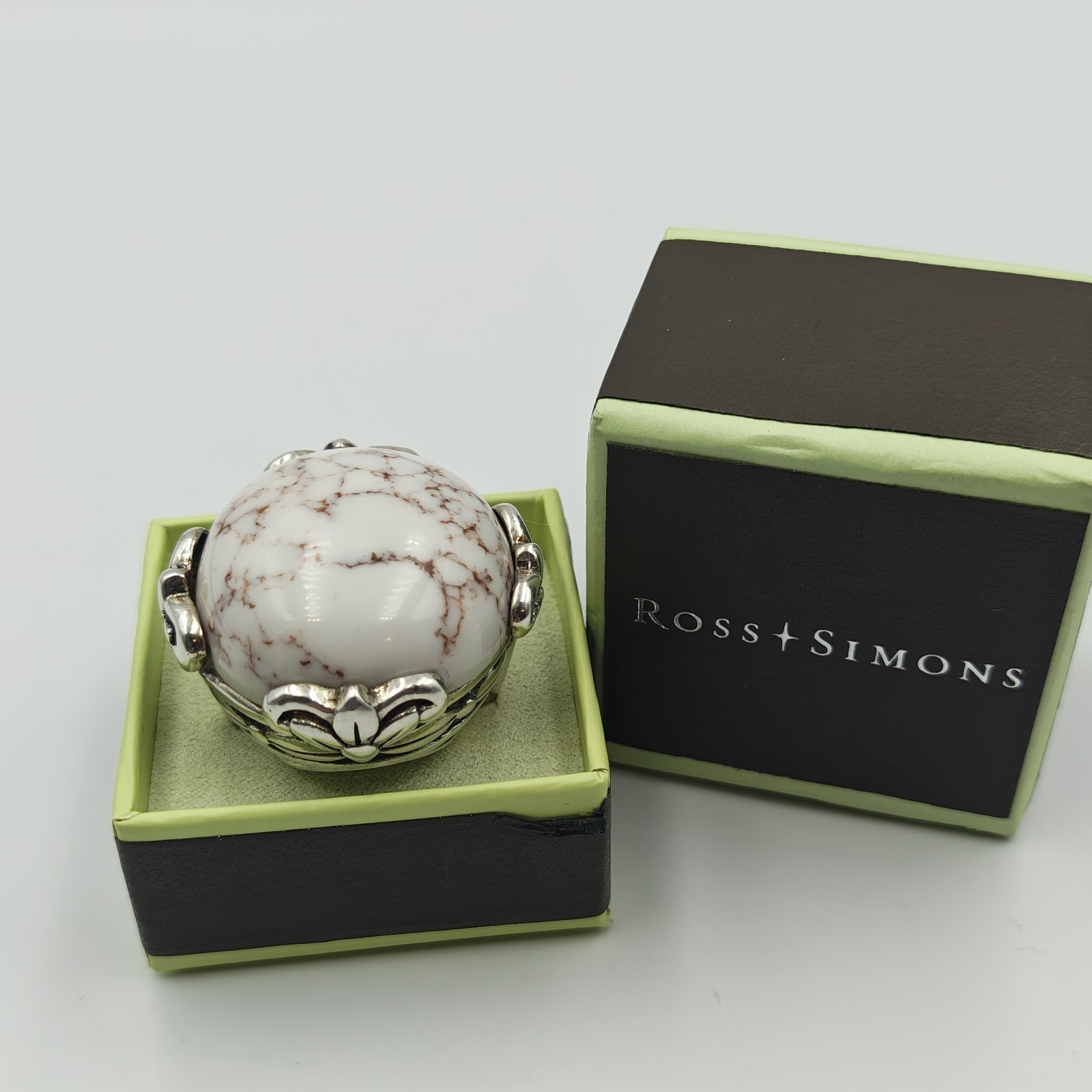 Ross Simons Sterling Silver 925 Large Howlite Cab… - image 15