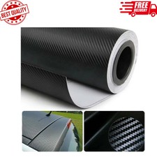 3d Black Carbon Fiber Vinyl Wrap 12x60 Twill Weave Self-adhesive Sheet3d Bla