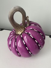 Mackenzie Childs Plum Piped Pumpkin
