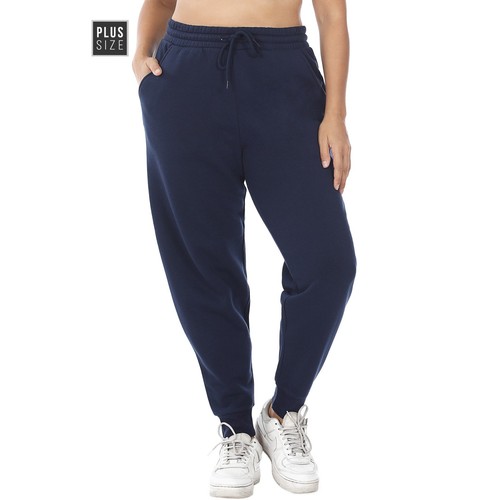 Womens Plus Size Sweatpants Navy Blue Womens Joggers Relaxed Fit Size 1XL