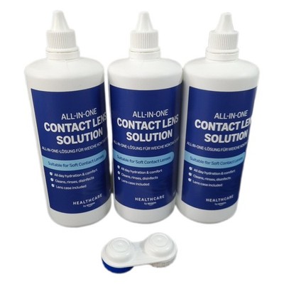 Healthcare by Amazon All-In-One Lösung für weiche Kontaktlinsen, 360ml, 3er-Pack