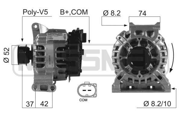 ERA Lichtmaschine Generator 90A 14V FüR Mercedes-Benz A-Klasse B 180-image
