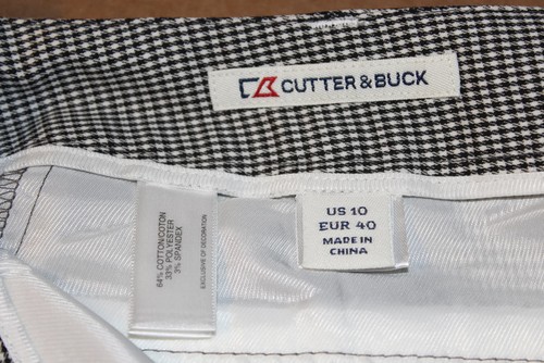 Cutter & Buck Black and White Check Pattern Women's Walking Shorts Size US 10 - Picture 10 of 11