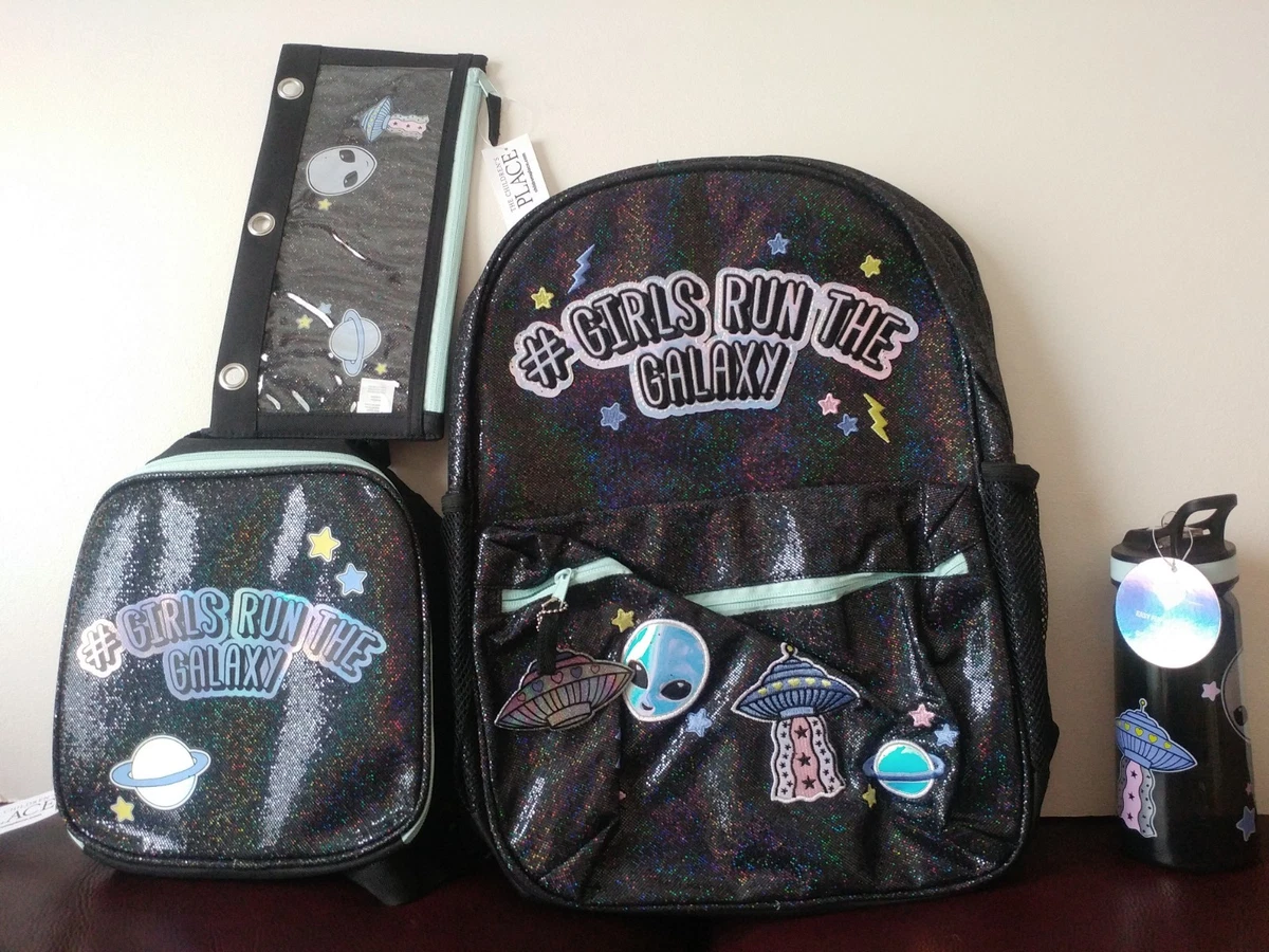 4pc Children s Place Girls Run The Galaxy Backpack Lunchbox Bottle Pencil Case