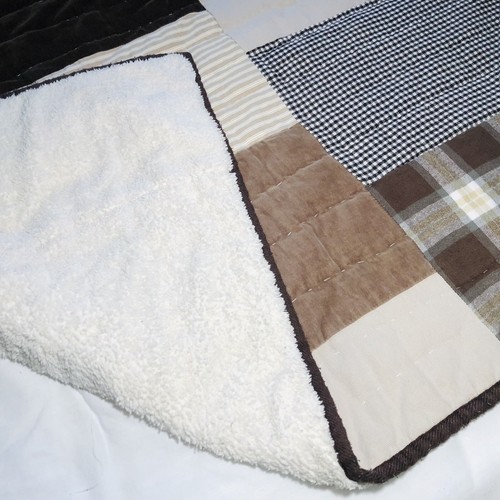 Pottery Barn Kids Patchwork Patches FULL/DOUBLE Quilt Plaid Brown 86”x86” - Picture 12 of 14