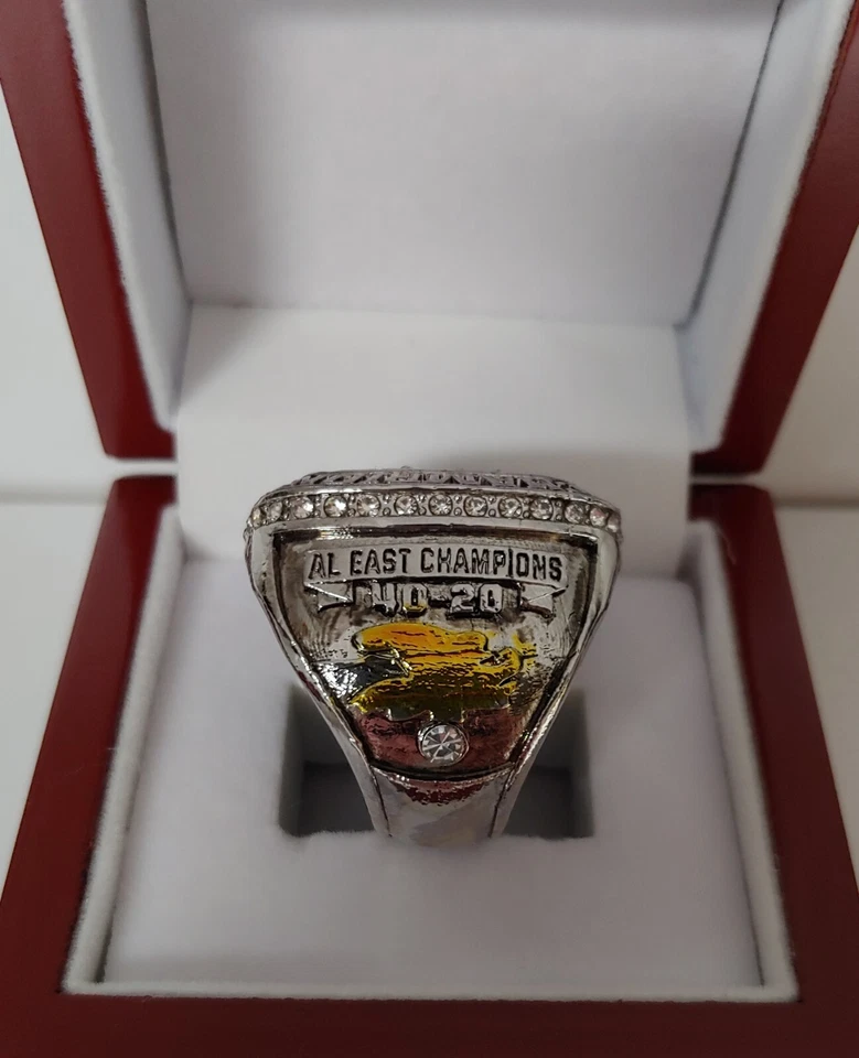 Anillo banderín Randy Arozarena - Tampa Bay Rays AL 2020 con caja de exhibición de madera Foto 3 de 4