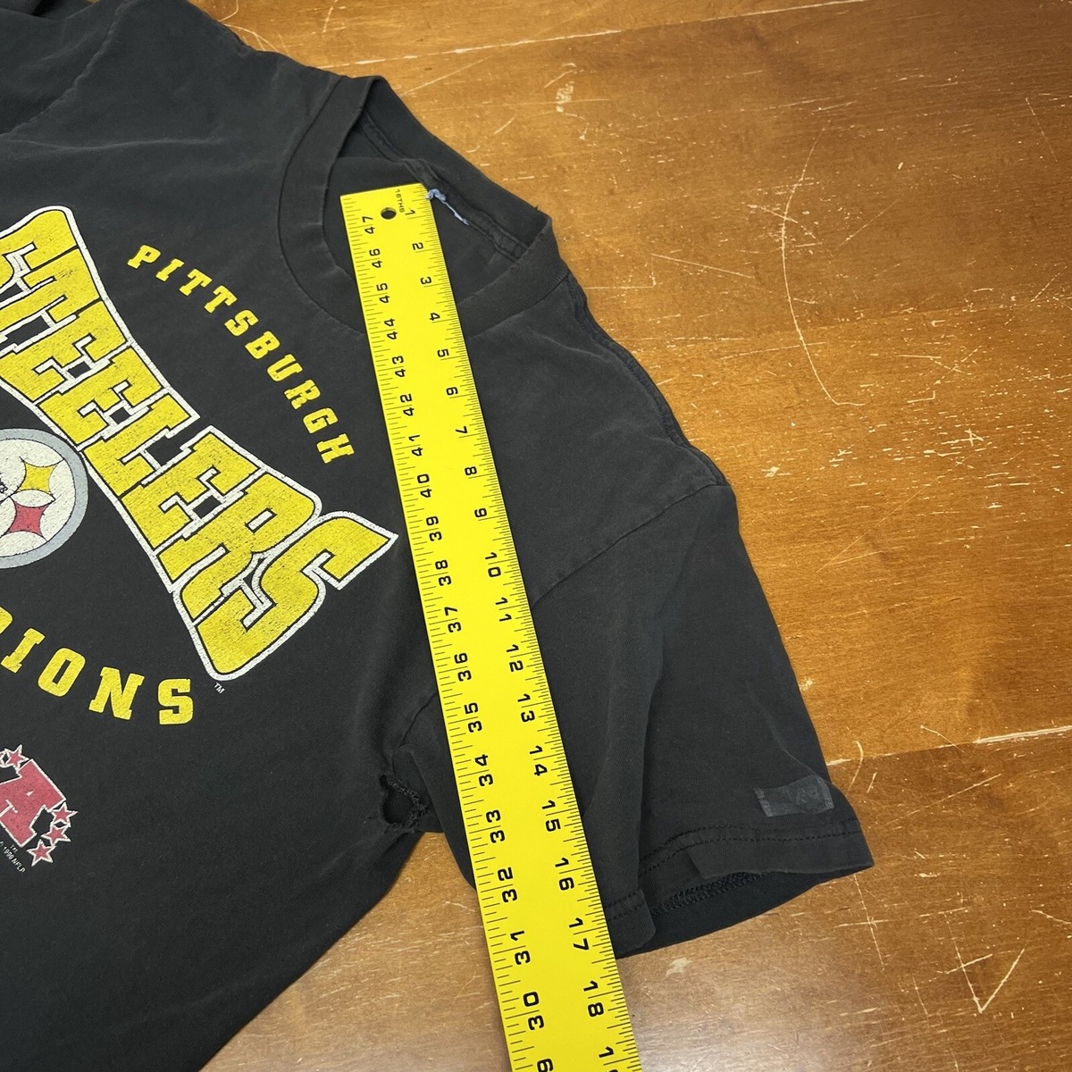 Xtreme Apparel Pittsburgh Steelers Football Field Graphic T-Shirt - Black, X-Large