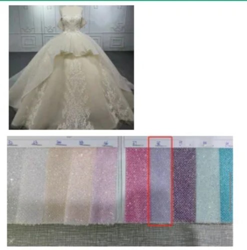 Lila Quinceanera Kleid mit Spitzenaufklebern glänzend Schleier rückenfrei 16 Party Ballkleider - Bild 5 von 7