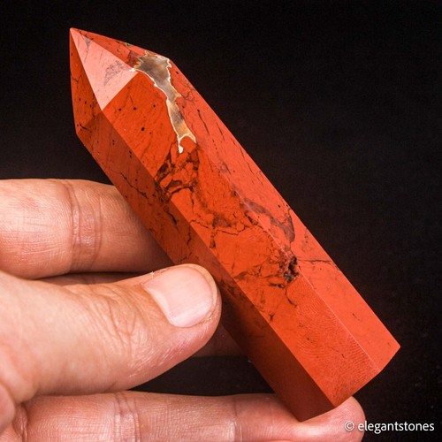 78g88mm Red Jasper Point Crystal Tower Natural Quartz Healing Stone Wand Chakra