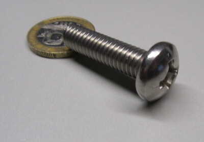18-8 Stainless Steel Pan Phillips Machine Screw 5/16''-18 x 1.25'' Length, 20 pcs