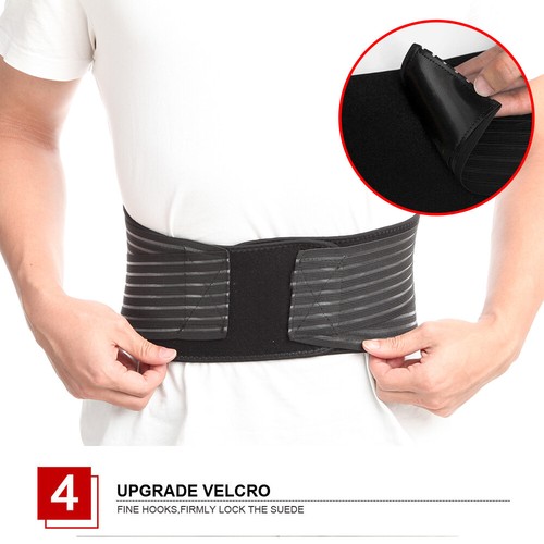 Unterer Rücken Stützklammer Lendenwirbel Taillengürtel doppelt ziehen atmungsaktiver Gürtel Männer Frauen - Bild 13 von 34