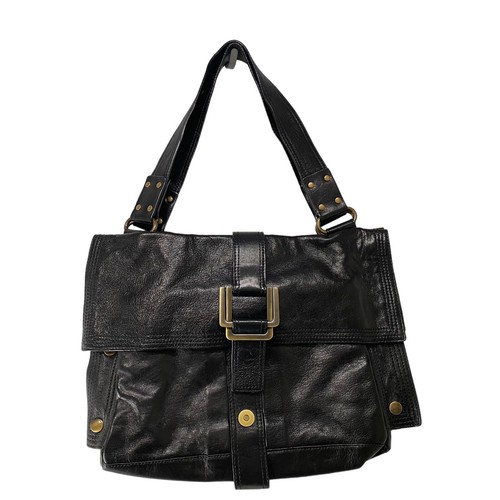 Bolso de hombro/mano de cuero negro KOOBA con solapa hebilla magnética se extiende 2-5 pulgadas con - Imagen 1 de 21