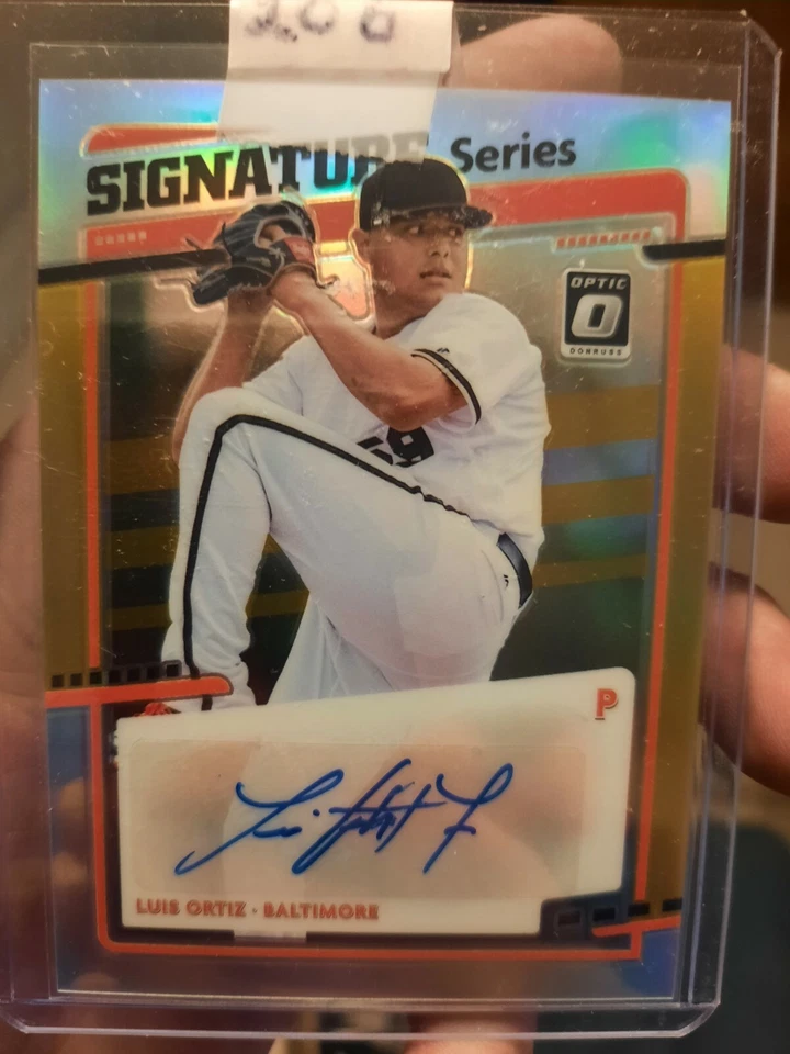 LUIS ORTIZ 2020 PANINI DONRUSS FOTO ÓPTICA SERIE FIRMA AUTOMÁTICO #05/10 ORIOLES Foto 3 de 4