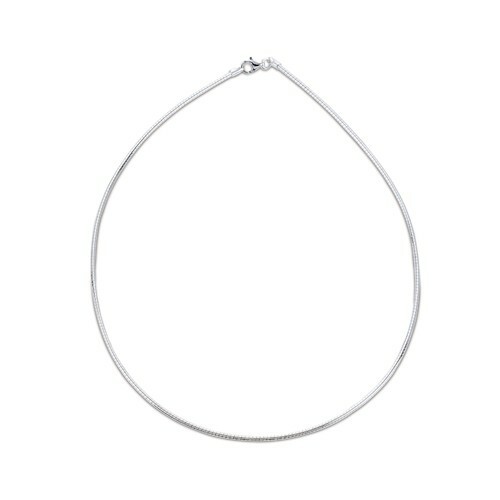 Collana Bracciale Girocollo Catena Omega Serpente Fine 1mm Argento 925 Italiano - Picture 1 of 1