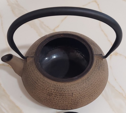 NOS VINTAGE Teapot Nanbu Studios Roji Teapot Kettle, BROWN, Cast Iron, Japan - Picture 11 of 15
