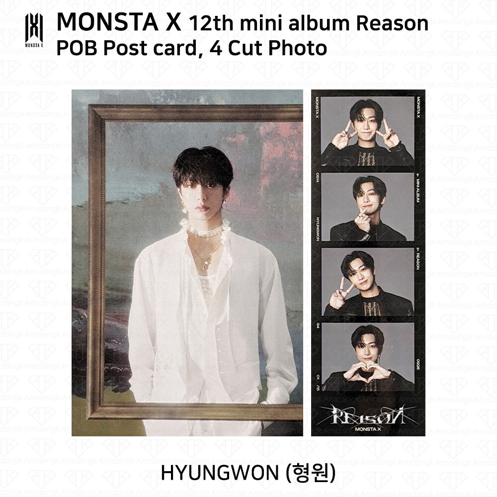 MONSTA X 12th Mini Album Reason I.Mセット Monsta X 12th Mini Album Reason Postcard 4 Cut Photo POB KPOP K
