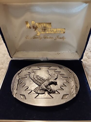 1993 Arroyo Grande Buckle Co Bald Eagle Pewter Belt Buckle. Men's Western Wear - Picture 10 of 14