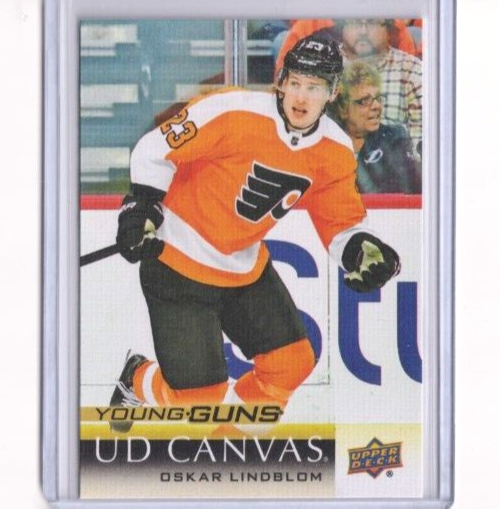 2018-19 Upper Deck UD Canvas Young Guns C228 Oskar Lindblom Flyers Hockey Card