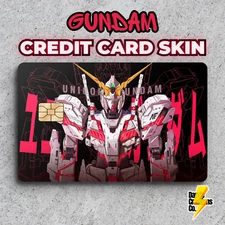 Custom Anime Gundam Credit Card Debit Card Skin Vinyl Sticker (Small Chip) Holo