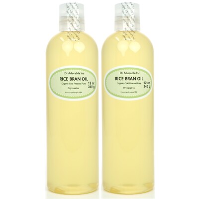 ORGANIC RICE BRAN OIL PURE COLD PRESSED 2 OZ 4 OZ 8 OZ 12 OZ 24 O-UP TO 1 GALLON