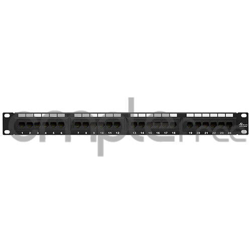 CAT6 UTP 24 PORT NETWORK LAN PATCH PANEL 1U 110 NEW