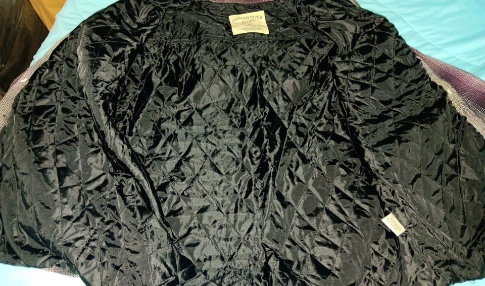 Chaqueta de franela Canyon River azul con forro ajuste clásico, mediana para hombre Foto 4 de 4