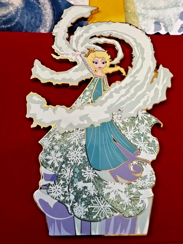 Disney HotArt Jumbo Pin - Elsa from Frozen Letting Go Scene LE 100 w Lithograph