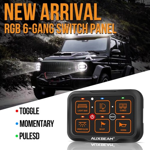AUXBEAM AR-600 RGB 6 Gang Switch Panel w/ bluetooth Control APP For Car Marine - Picture 7 of 12
