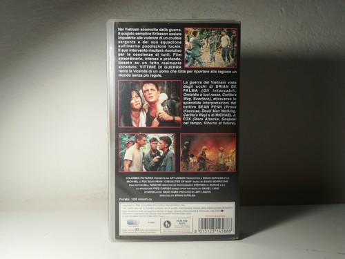 VITTIME DI GUERRA SEAN PENN M.J. FOX VHS VIDEOCASSETTA DA COLLEZIONE - (143) - Foto 4 di 4