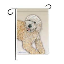 Goldendoodle Labradoodle Garden Flag Double Sided 12" x 17"