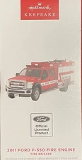 Hallmark Keepsake - 2011 Ford F-550 Fire Engine - 22nd - 2024 *NEW / FREE SHIP*