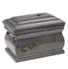 Granite/Composite  Casket Cremation Ashes Urn For Adult With Brass Roses (UK88)
