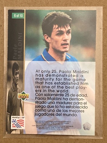 WORLD CUP USA 1994 -International Players Set No.1 to No.10- (Upper Deck 1994). - Picture 12 of 24
