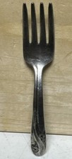 VTG Holmes  Edward  s Silver Infused  Plated Child  s Fork 4 1/2  Floral Heavy
