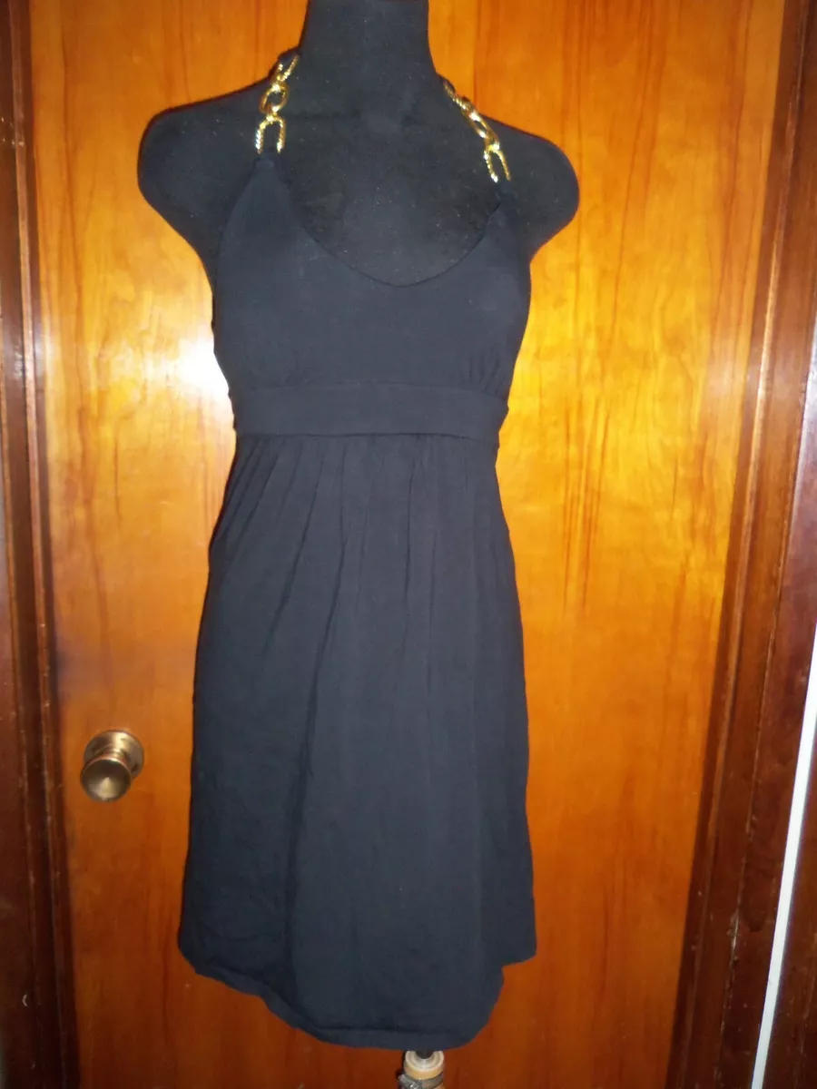 Victoria's Secret Black Bra Tops Shelf Bra Halter Dress VS Sundress Cover  Up S