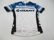 VERGE Men's Size S Athletic CYCLING Breathable White/Blue Sport T-shirt 