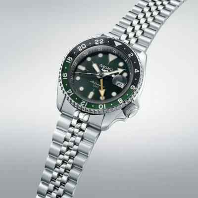 Seiko 5 Sport SKX Style SSK035K1 GMT Green Dial Black & Green