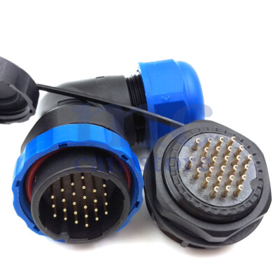 SD28 22 Pin Bulkhead Elbow Connector Plug Socket,LED Power Cable Wire Connector