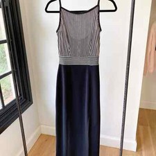 Bari Jay Vtg Formal Spaghetti Strap Dress sz 4 Made in USA