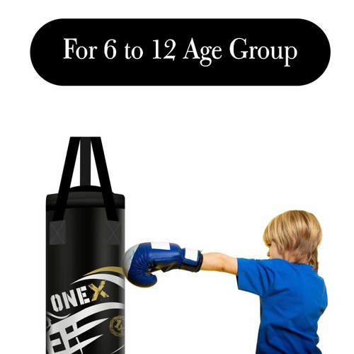 Punch Bag with Boxing Gloves 4oz & Wall Bracket Junior Boxing Training Kit - Picture 8 of 19