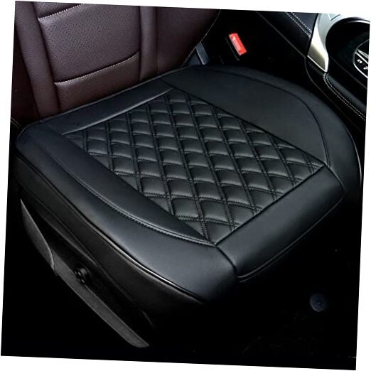 2 Piece Car Seat Covers Protectors for Front Seat Bottoms, Luxury PU Leather