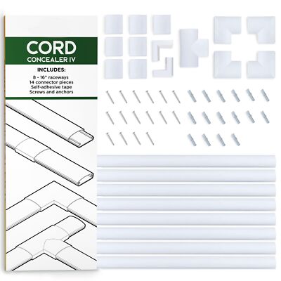 Cord Organizer Kit Sliding Cable Managementcovers For Hiding Power Cords Or Wire