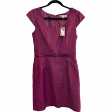 NWT Forever 21 Womens Medium Magenta Raspberry Dress lined Cap Sleeve #2671