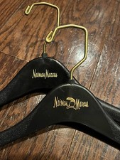2 NEIMAN MARCUS MCM Hollywood Regency Art Deco Plastic Clothes Suit Coat Hangers