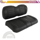 Black Luxurious Color Golf Cart Front Seat Cushion Set fits EZGO RXV