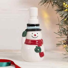 NEW Snowman Soap Pump Dispenser Holiday Time Christmas