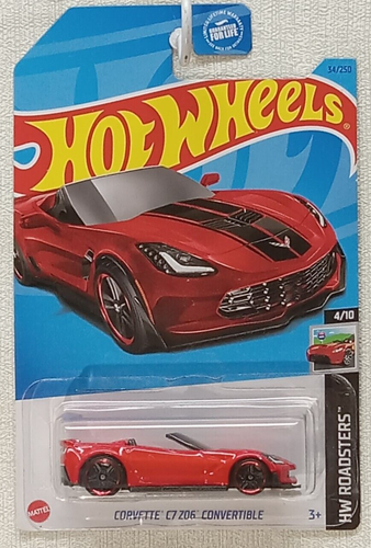 Roadsters Hot Wheels Corvette C7 Z06 convertible HKH41 HW rojo