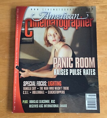 American Cinematographer Magazine March 2002 Panic Room Jodie Foster No Label