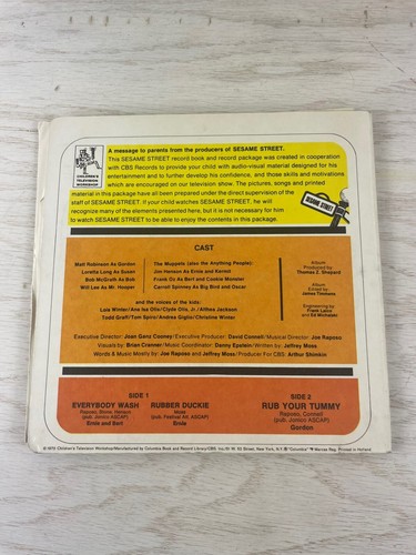 Vintage 1970 Sesame Street Rubber Duckie And Other Fun Songs Book & Record - Picture 2 of 6